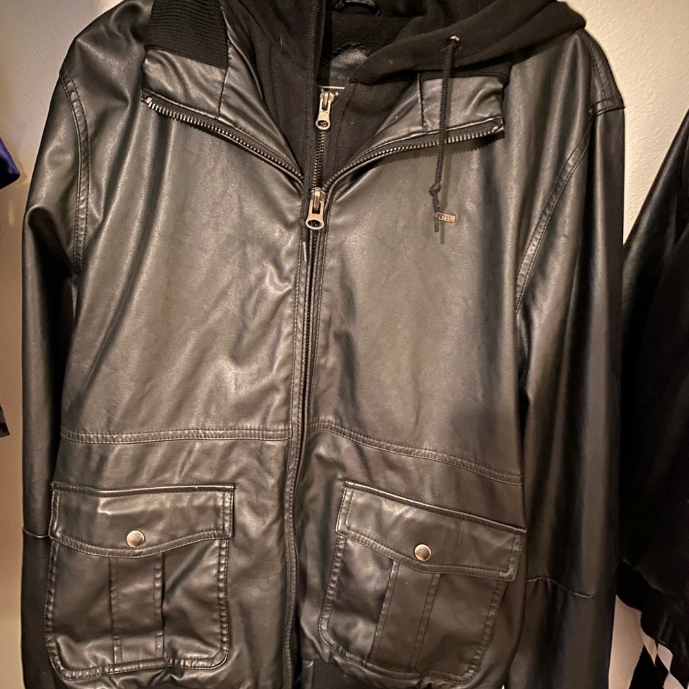 Obey faux leather jacket